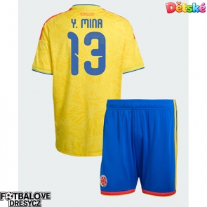 Kolumbie Yerry Mina #13 Dětské Domácí dres komplet MS 2026 Krátký Rukáv (+ trenýrky)